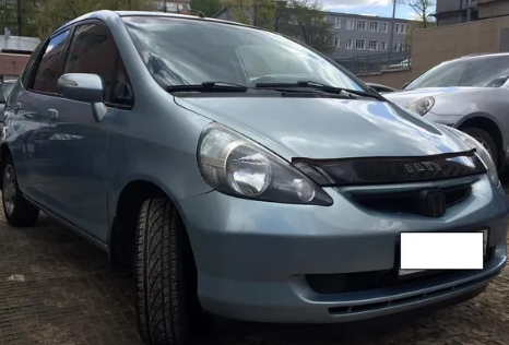 Дефлектор капота (мухобойка) HONDA Jazz с 2008-2014 г.в. (Хонда Джаз) Вип Тюнинг